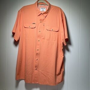 Poncho Vented Fishing Shirt Men's Size XXL Slim Fit Short Sleeve Button Up